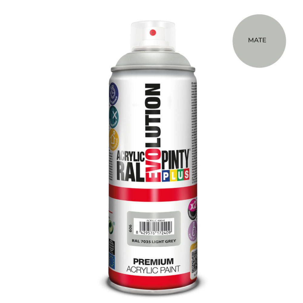 Tinta em spray pintyplus evolution 520 cc ral 7035 matt light grey_0