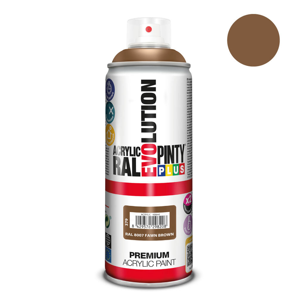 Tinta em spray pintyplus evolution 520 cc ral 8007 fawn brown_0