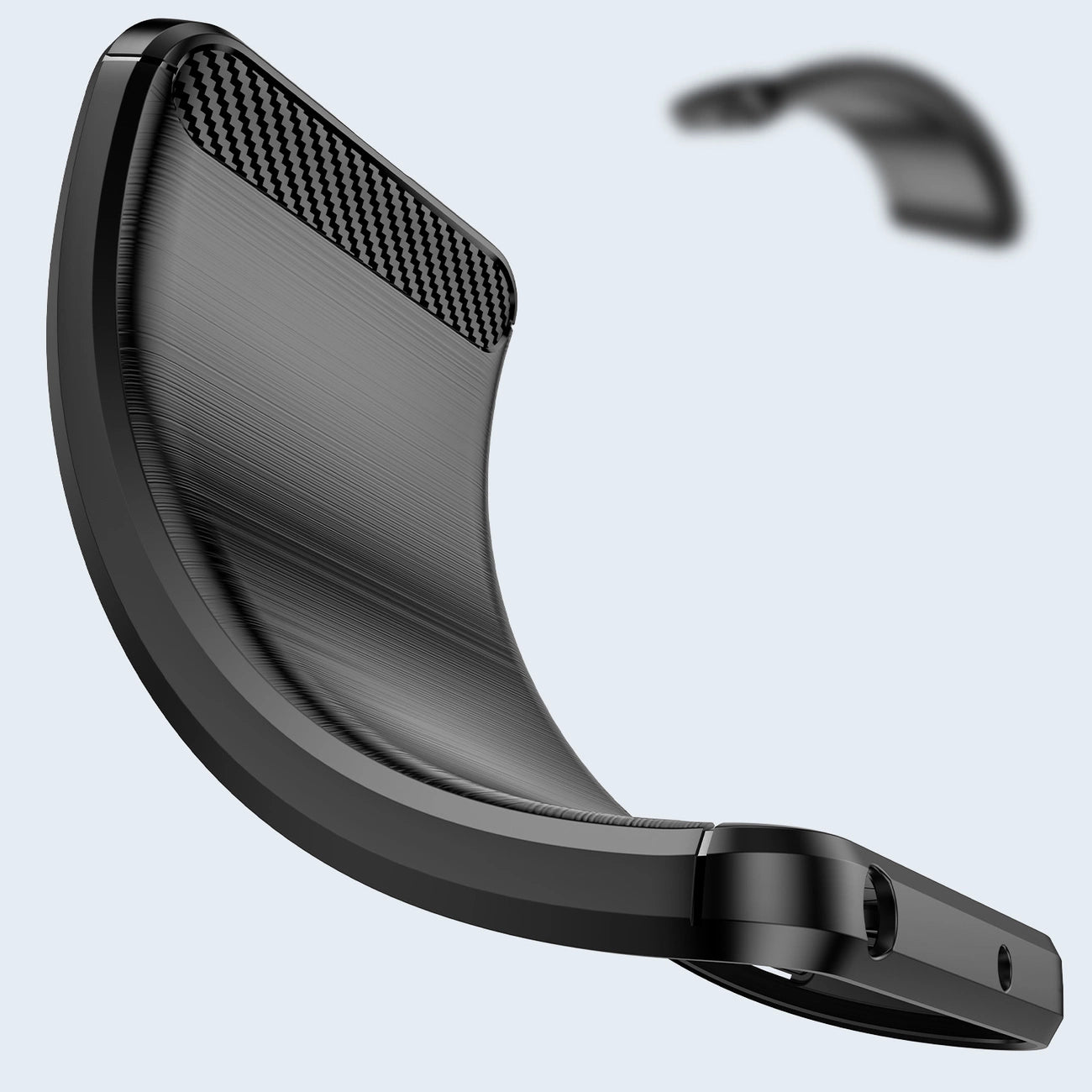 Carbon Case Flexible Cover Sleeve Motorola Moto G Play 2022 black_2