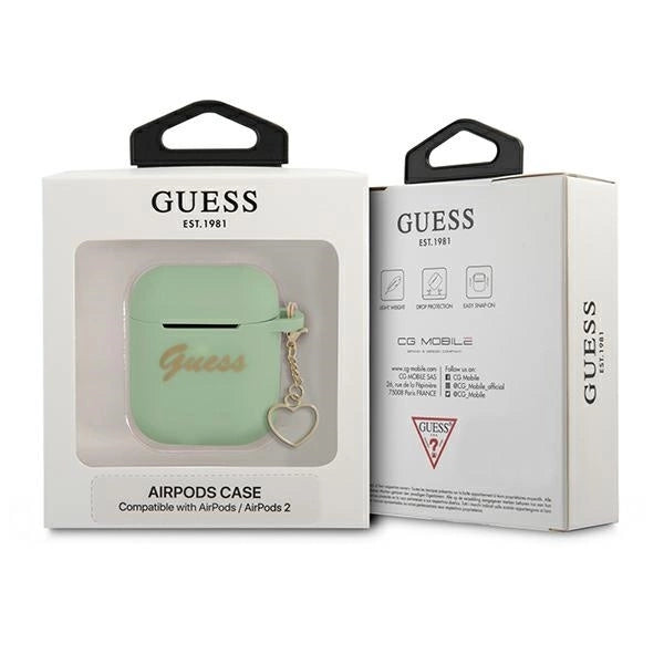 Guess GUA2LSCHSN AirPods cover green/green Silicone Charm Heart Collection_2
