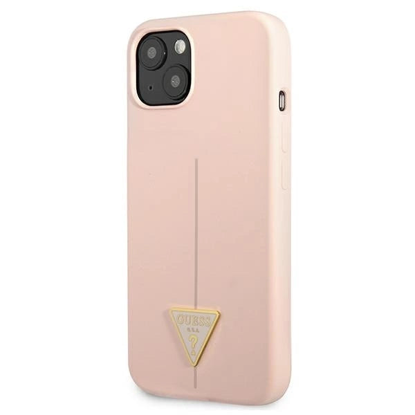 Guess GUHCP13SSLTGP iPhone 13 mini 5.4" pink/pink hardcase Silicone Triangle_1