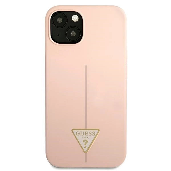 Guess GUHCP13SSLTGP iPhone 13 mini 5.4" pink/pink hardcase Silicone Triangle_2