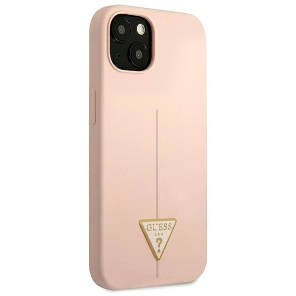 Guess GUHCP13SSLTGP iPhone 13 mini 5.4" pink/pink hardcase Silicone Triangle_3