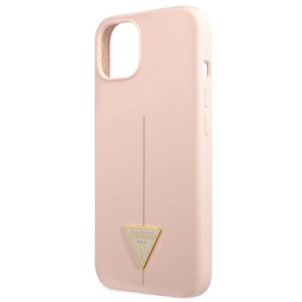 Guess GUHCP13SSLTGP iPhone 13 mini 5.4" pink/pink hardcase Silicone Triangle_5