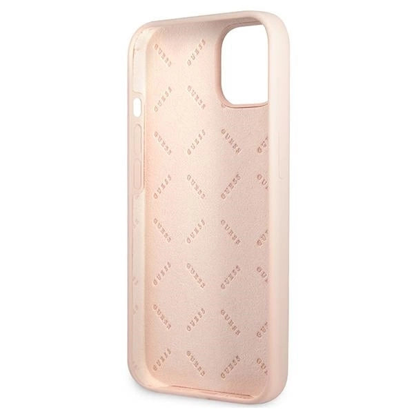 Guess GUHCP13SSLTGP iPhone 13 mini 5.4" pink/pink hardcase Silicone Triangle_6