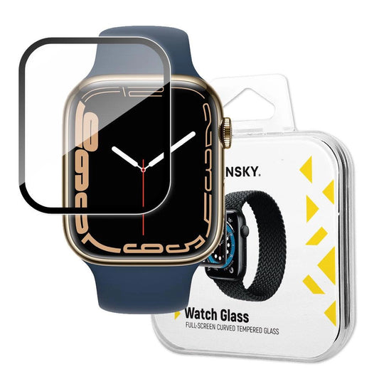 Wozinsky Watch Glass hybrid glass for Apple Watch 7 41mm black_0