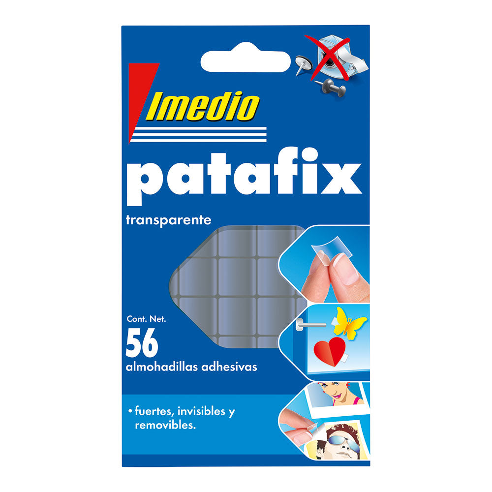 Patafix pastilhas adesivas transparentes removÃveis 56 unid. 7001471 imedio_0