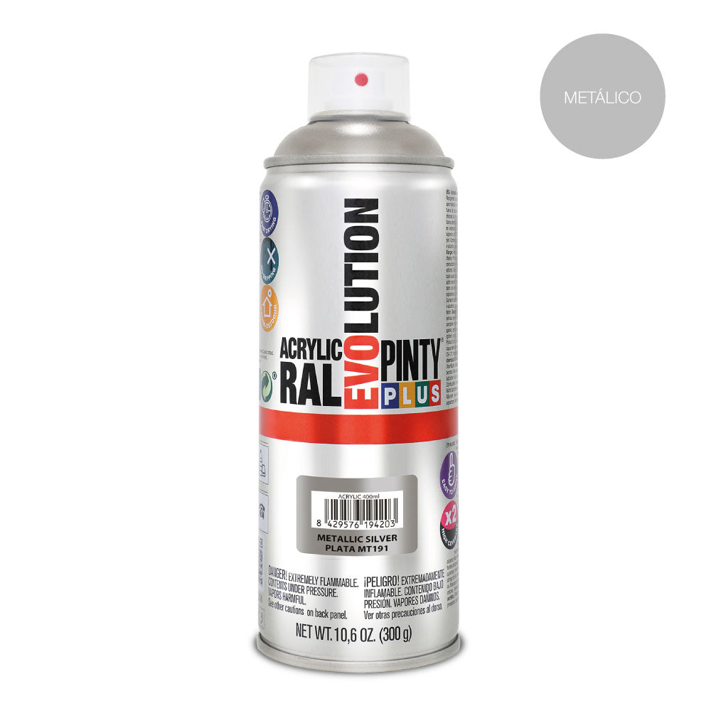 Tinta em spray pintyplus evolution metalizada 520 cc prata mt191_0