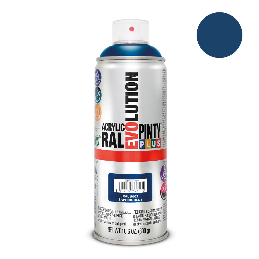 Tinta em spray pintyplus evolution 520 cc ral 5003 azul zafiro_0