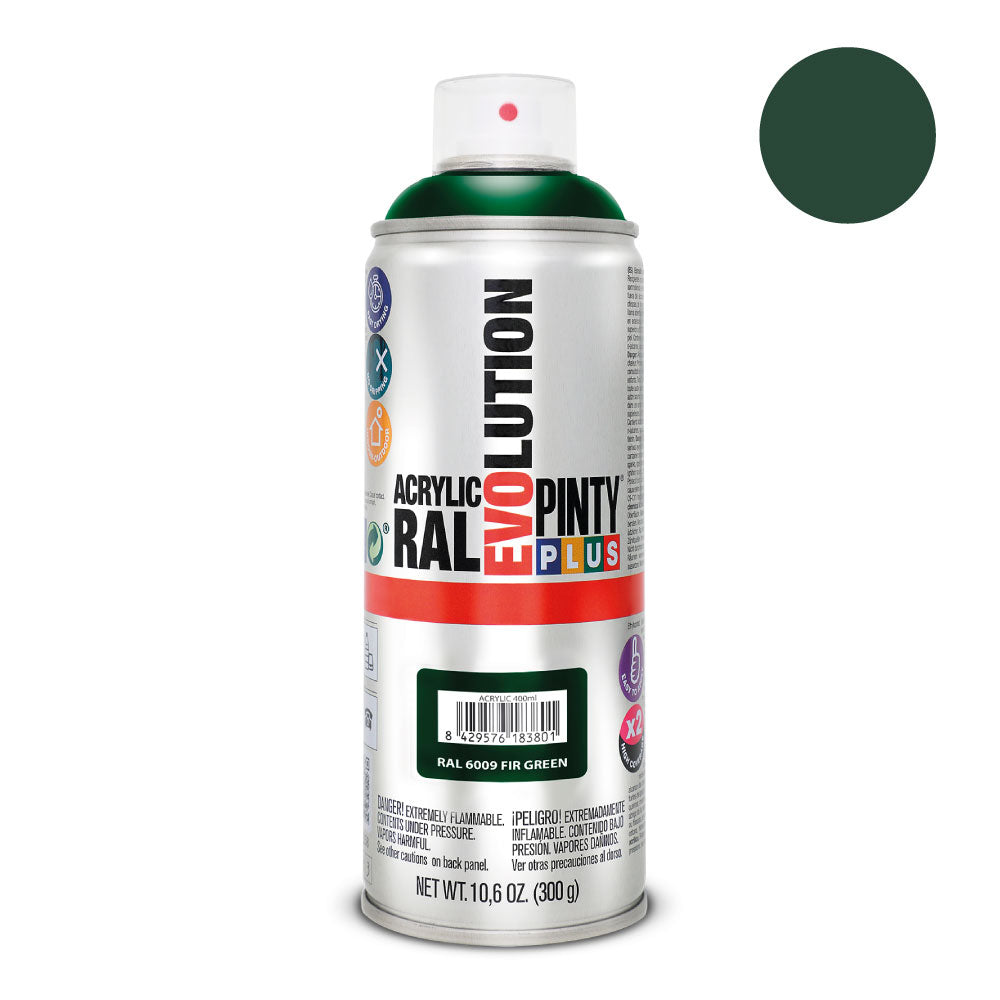 Tinta em spray pintyplus evolution 520 cc ral 6009 verde abeto_0