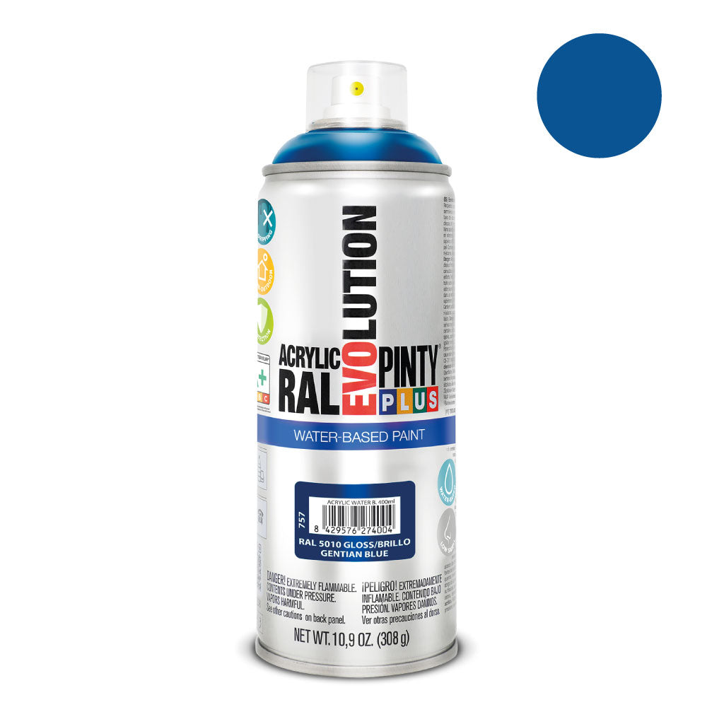 Spray pintyplus evolution water-based 520cc ral 5010 azul genziana_0