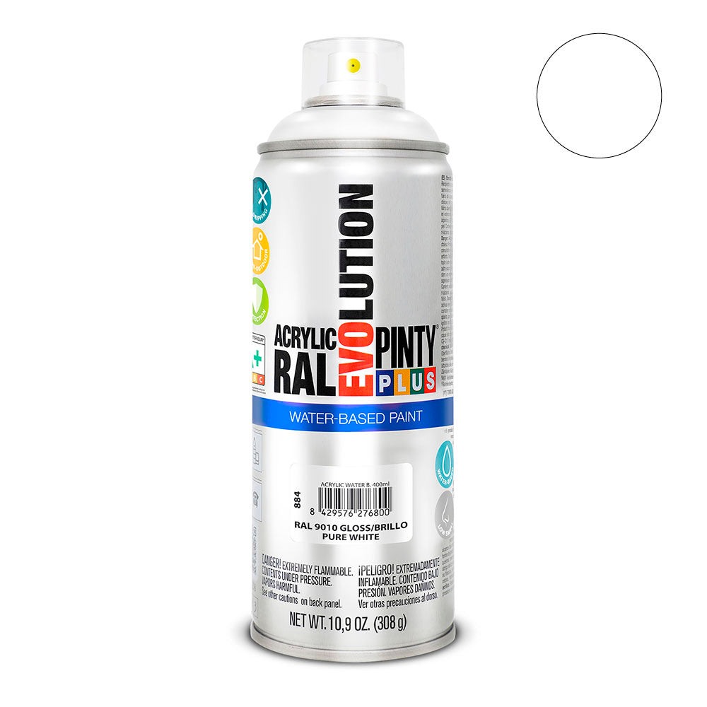 Spray pintyplus evolution water-based 520cc ral 9010 branco puro_0