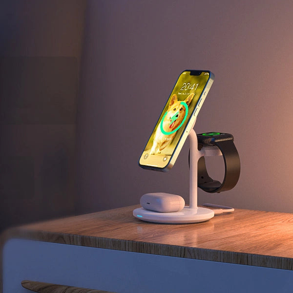 Wireless charger Choetech with stand 2in1 (white)_13