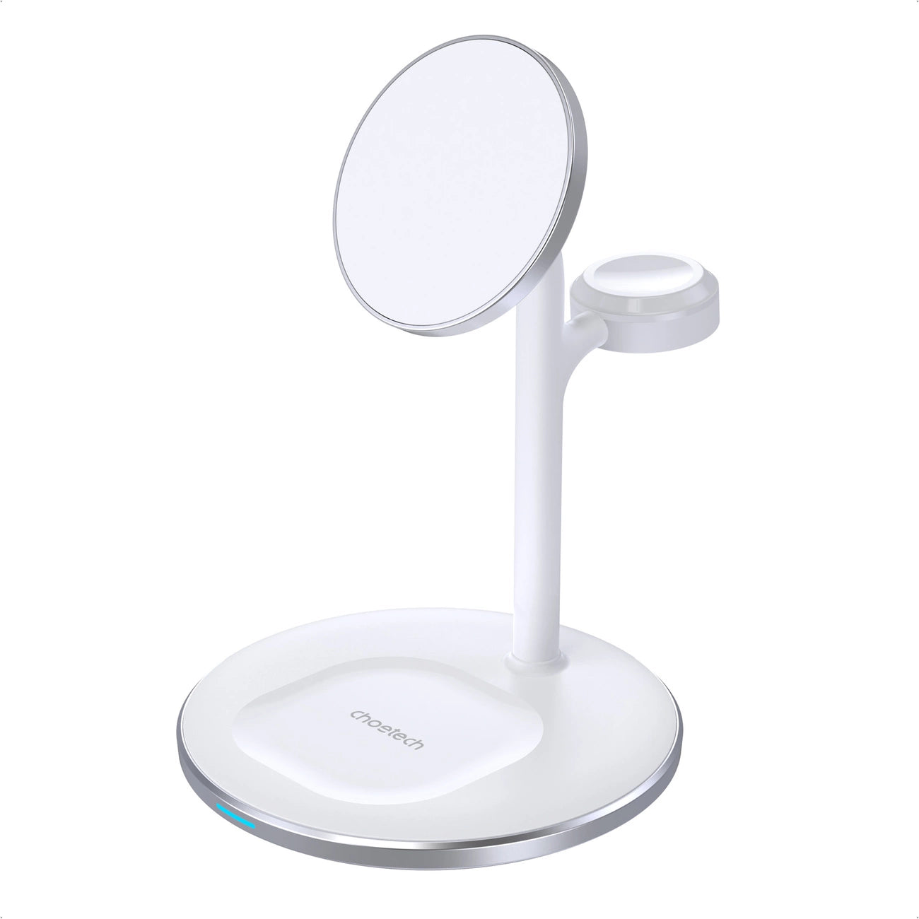 Wireless charger Choetech with stand 2in1 (white)_1