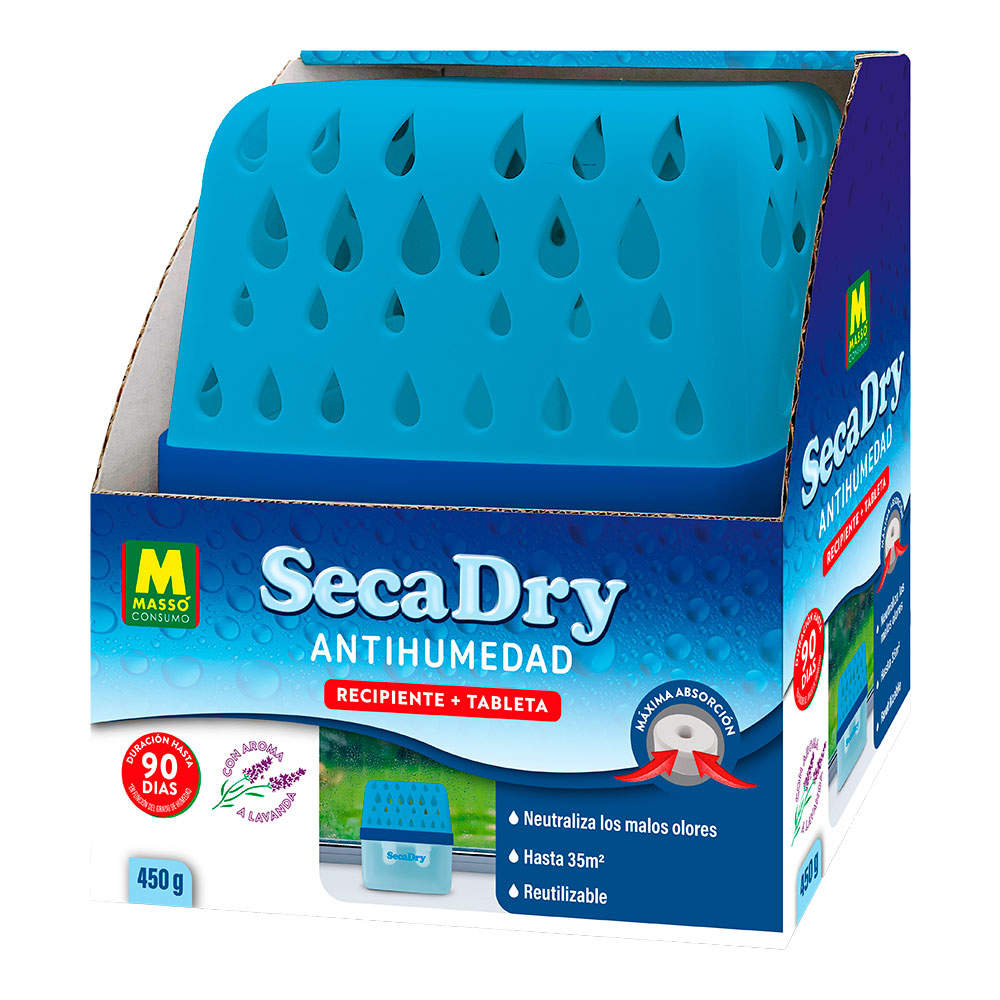 Secadry anti-umidade gotas embalagem + comprimido 450 g_0