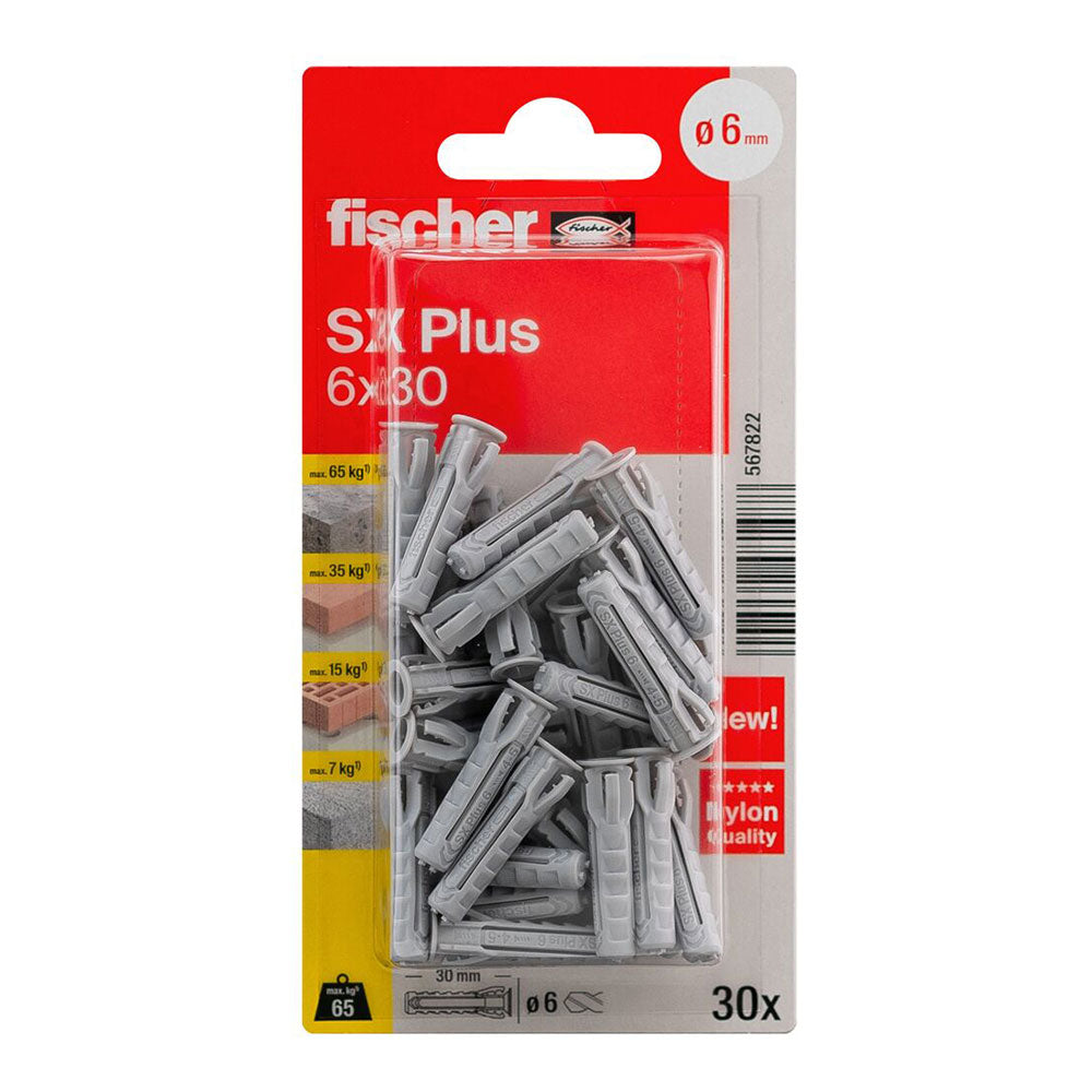 Blister bucha fischer sx plus ø6x30mm k nv 30 unid. 567822_0