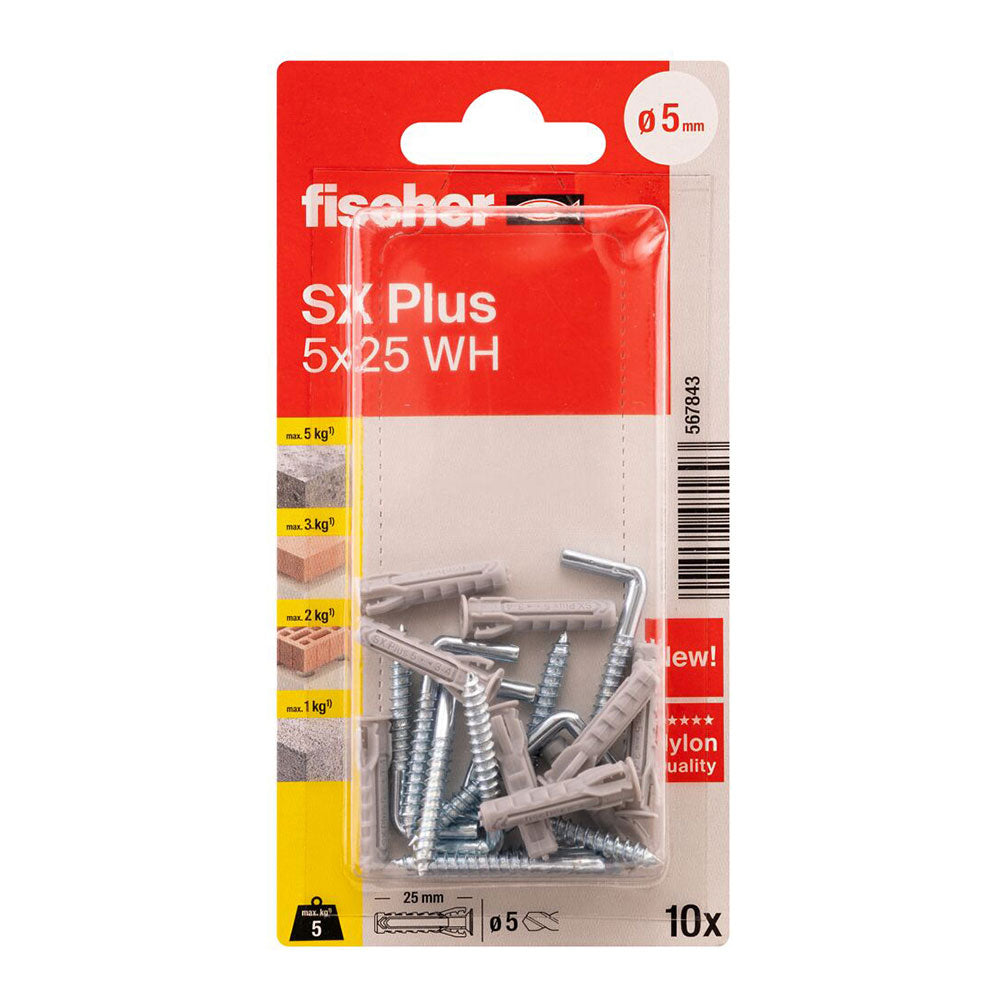 Blister bucha+alcayata fischer sx plus 5x25mm ak 10 unid.567843_0
