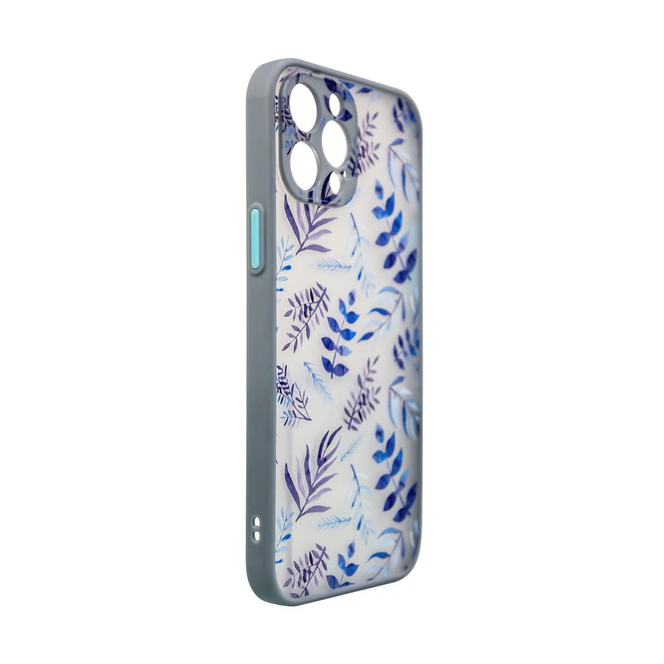 Design Case for iPhone 12 Pro Max flower case dark blue_2