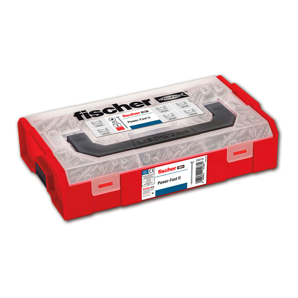 Pack 700 parafusos surtidos fpfii fixtainer 558778 fischer_0