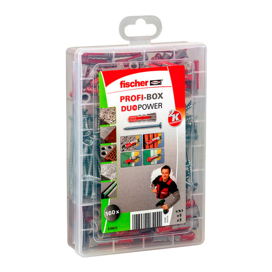 Maleta 160 unid. duopower 6/8+ parafusos 538622 fischer_0