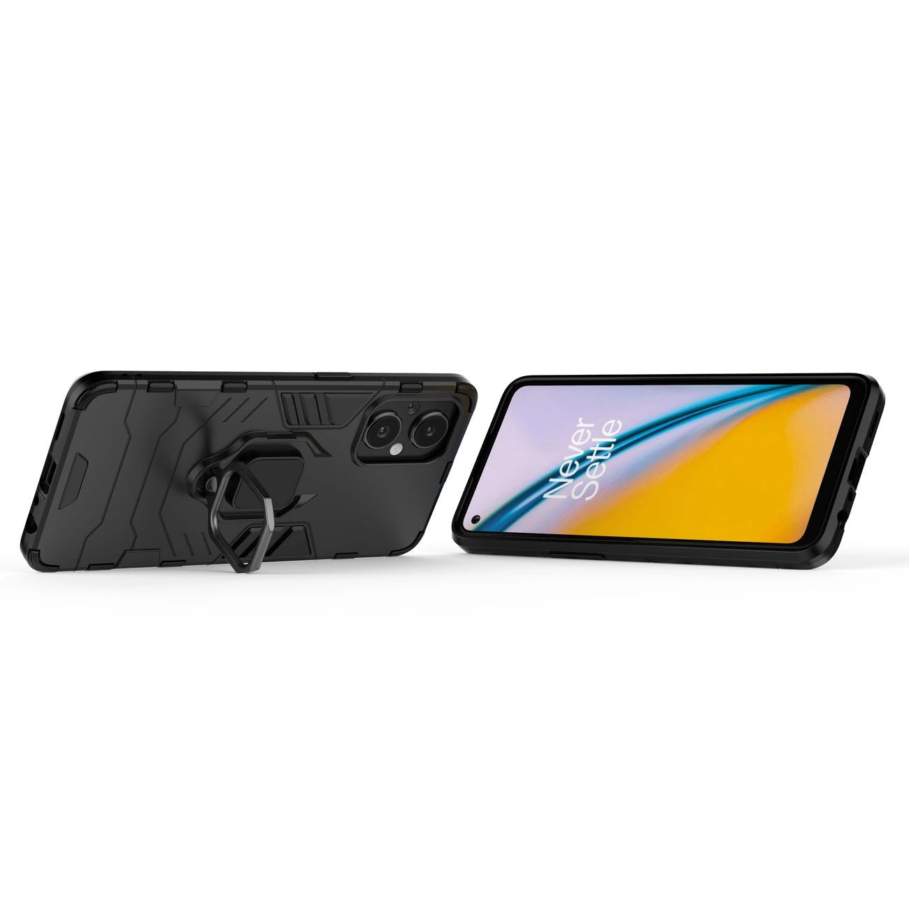 Ring Armor tough hybrid case cover + magnetic holder for OnePlus Nord N20 5G black_9