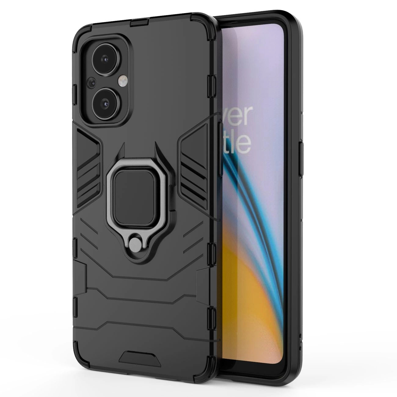 Ring Armor tough hybrid case cover + magnetic holder for OnePlus Nord N20 5G black_13