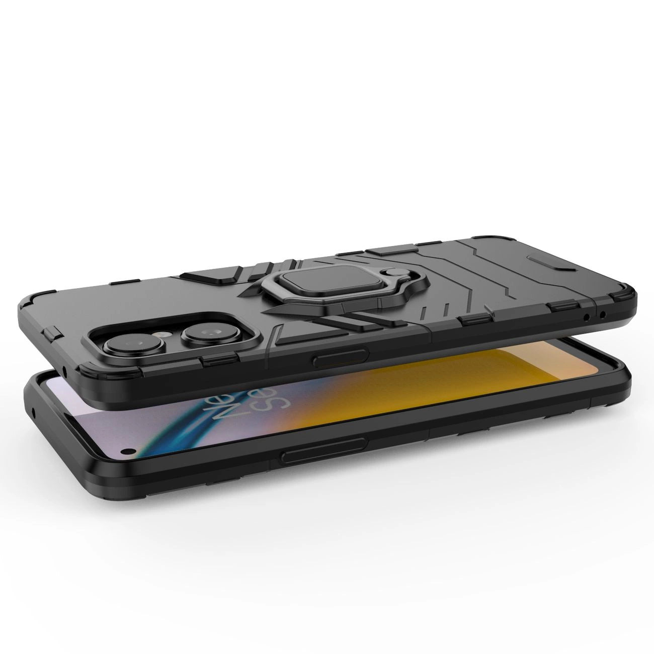Ring Armor tough hybrid case cover + magnetic holder for OnePlus Nord N20 5G black_2