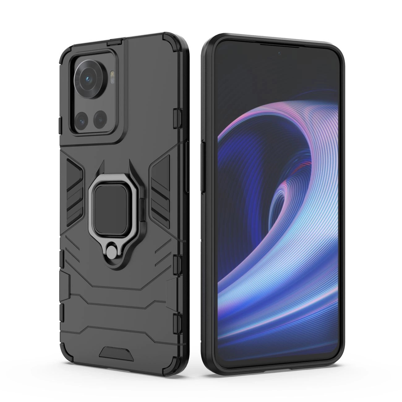 Ring Armor armored hybrid case cover + magnetic holder for OnePlus Ace black_12