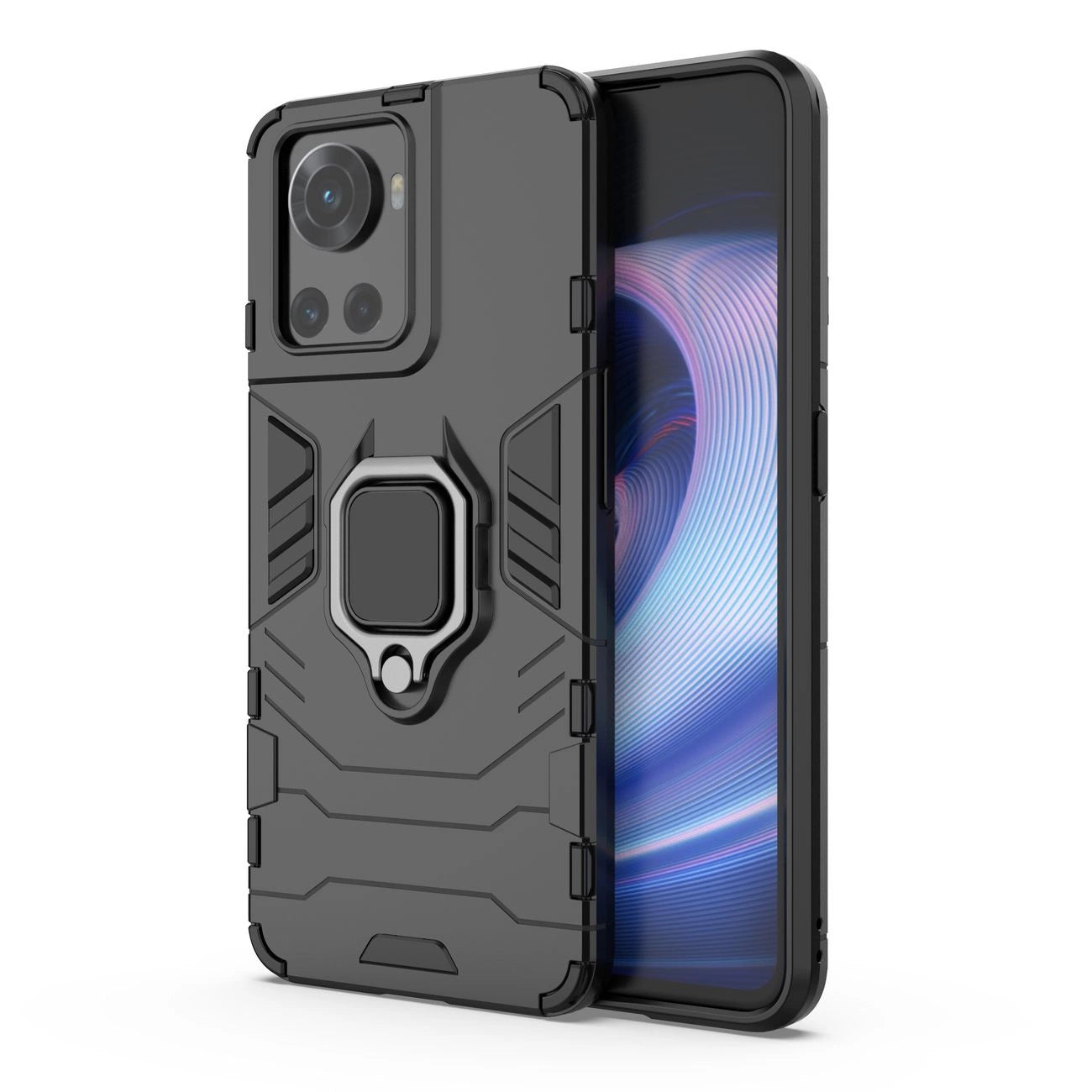 Ring Armor armored hybrid case cover + magnetic holder for OnePlus Ace black_18