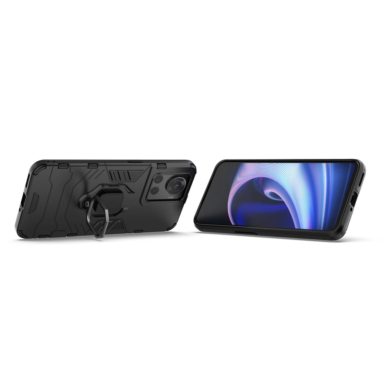 Ring Armor armored hybrid case cover + magnetic holder for OnePlus Ace black_5