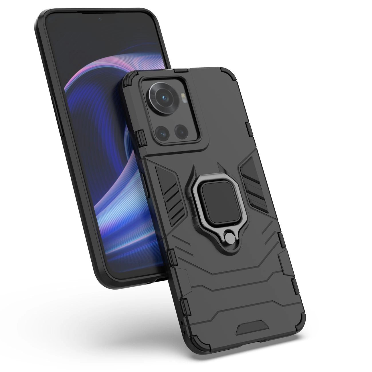Ring Armor armored hybrid case cover + magnetic holder for OnePlus Ace black_7