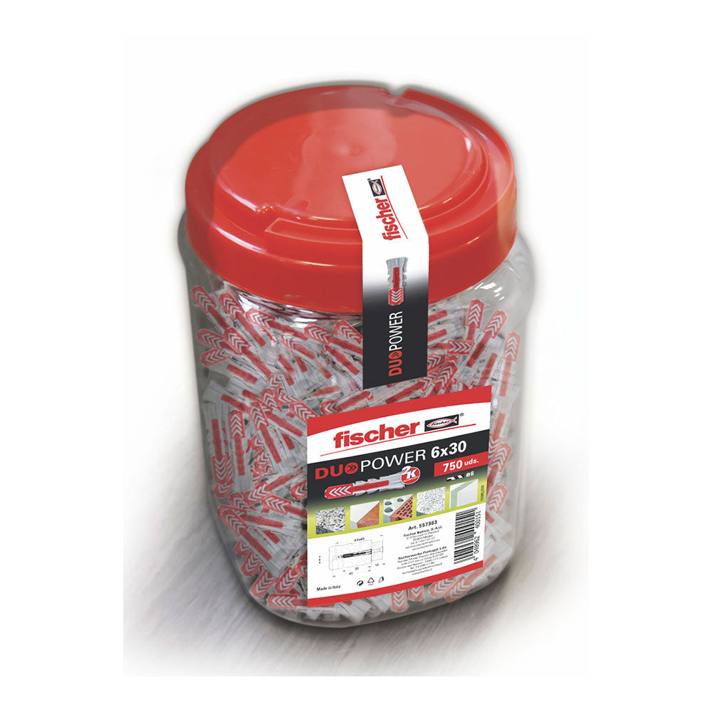 Embalagem com 750 buchas duopower ø6x30mm fischer_0