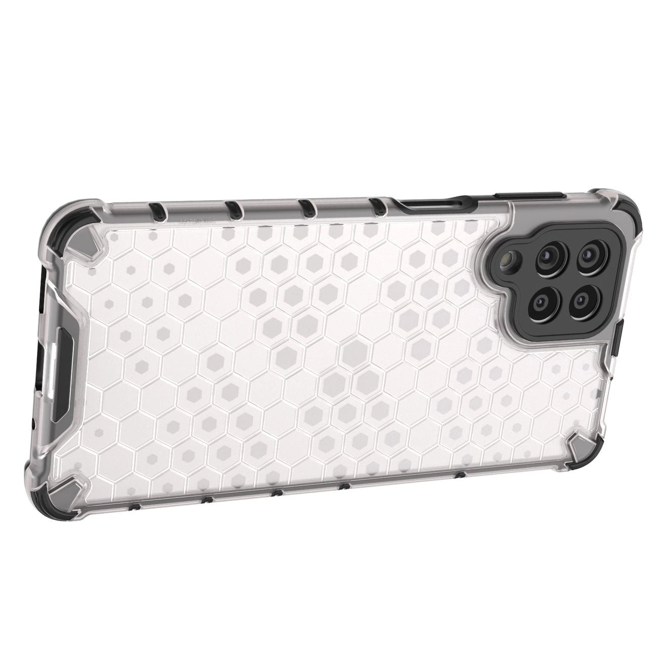 Honeycomb case armored cover with a gel frame for Samsung Galaxy M53 5G transparent_16