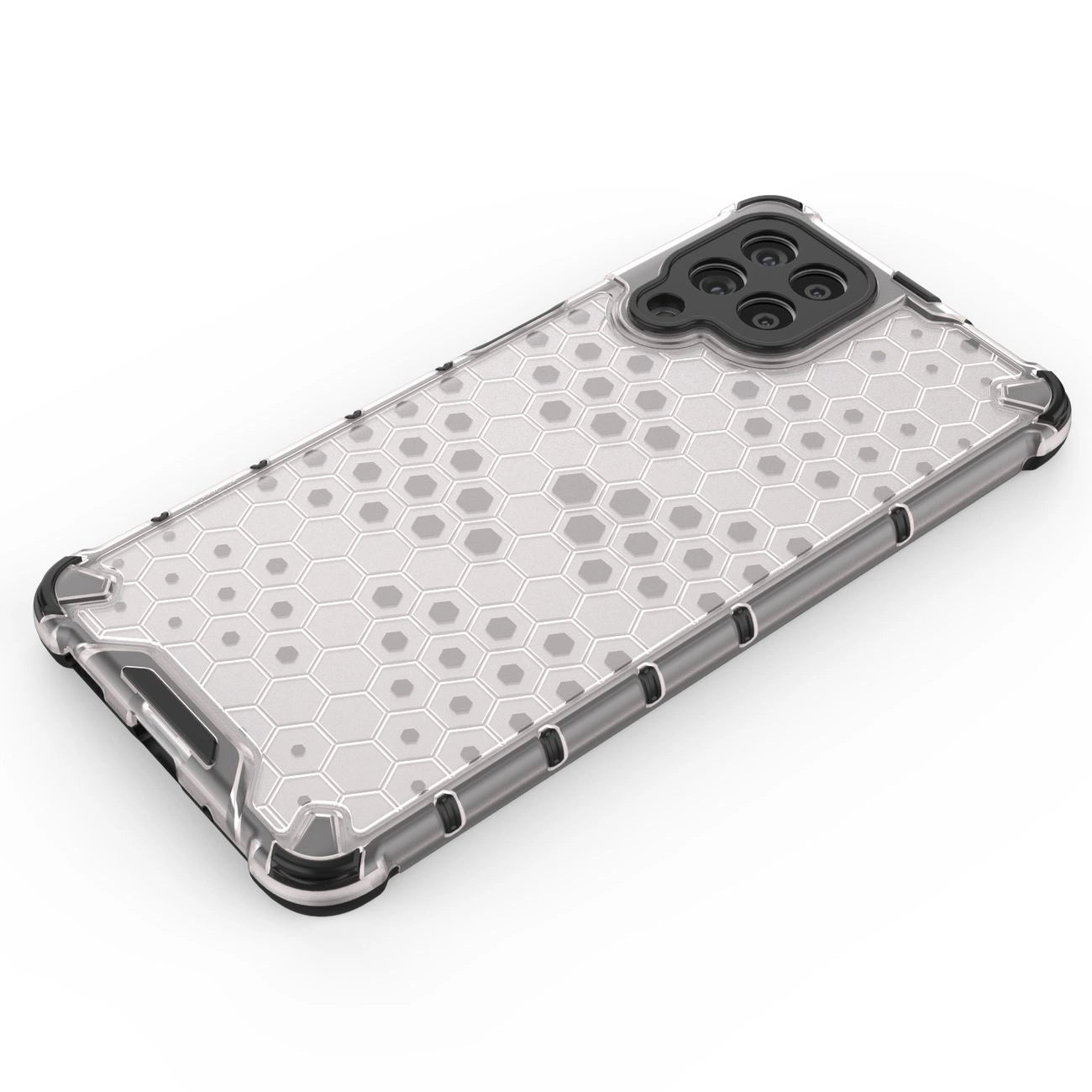 Honeycomb case armored cover with a gel frame for Samsung Galaxy M53 5G transparent_2