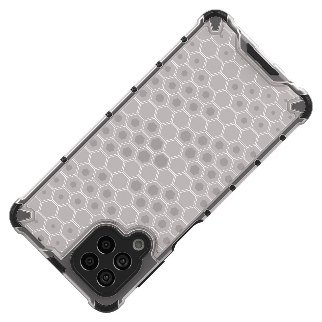 Honeycomb case armored cover with a gel frame for Samsung Galaxy M53 5G transparent_5