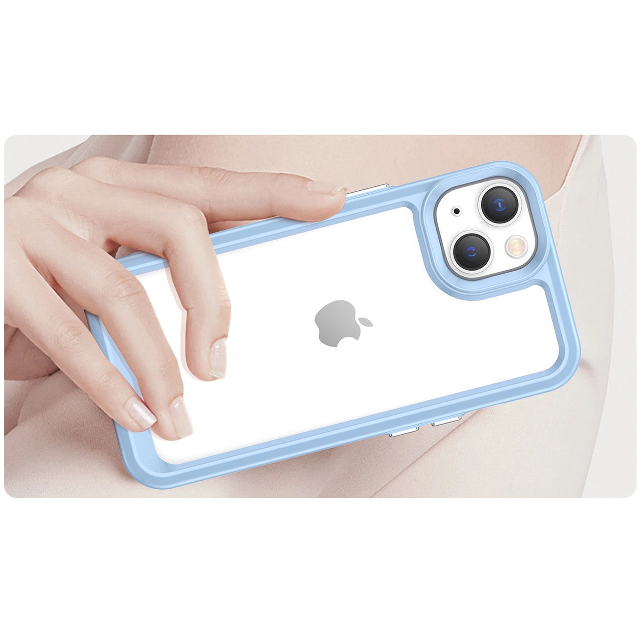 Outer Space Case iPhone 14 Plus hard cover with gel frame blue_3