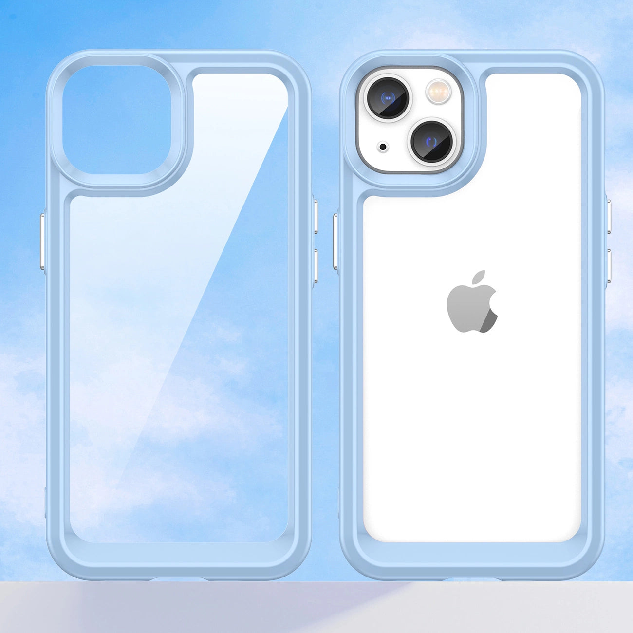 Outer Space Case iPhone 14 Plus hard cover with gel frame blue_7