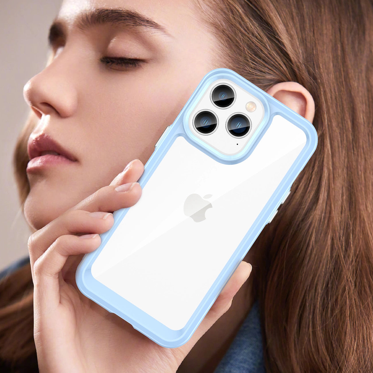 Outer Space Case iPhone 14 Pro hard cover with a gel frame blue_6