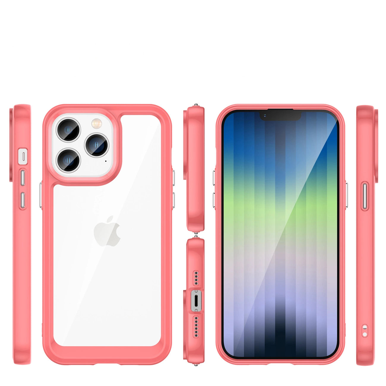 Outer Space Case iPhone 14 Pro hard cover with a gel frame red_1