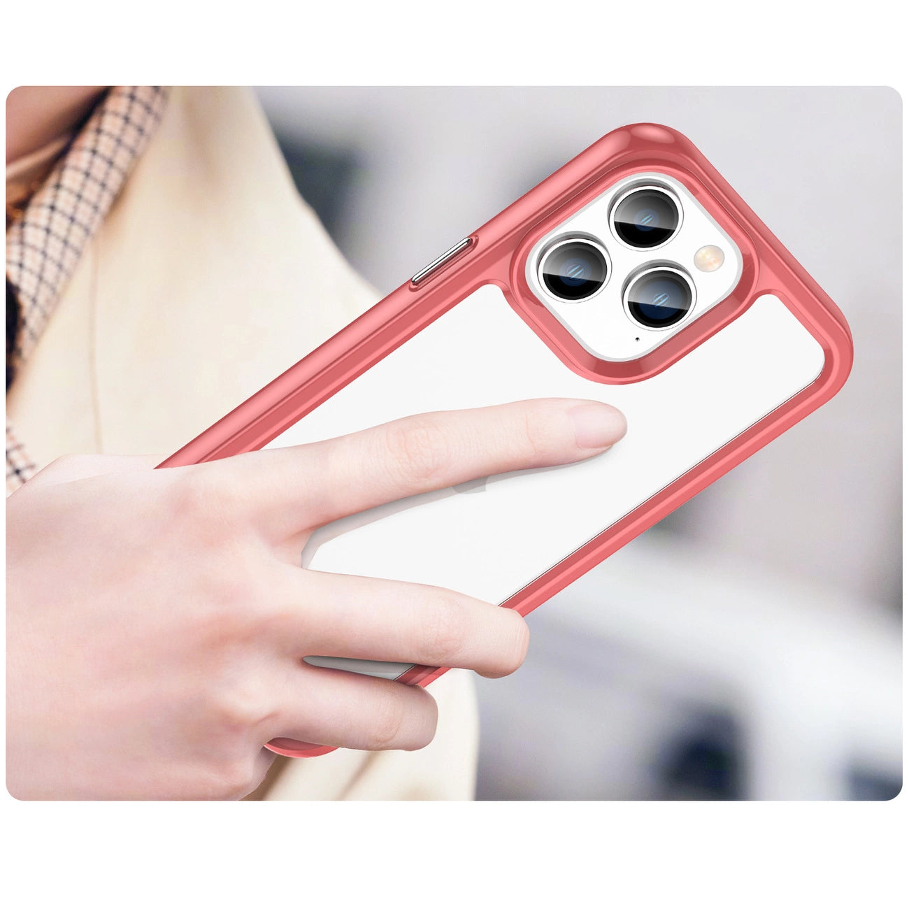 Outer Space Case iPhone 14 Pro hard cover with a gel frame red_4