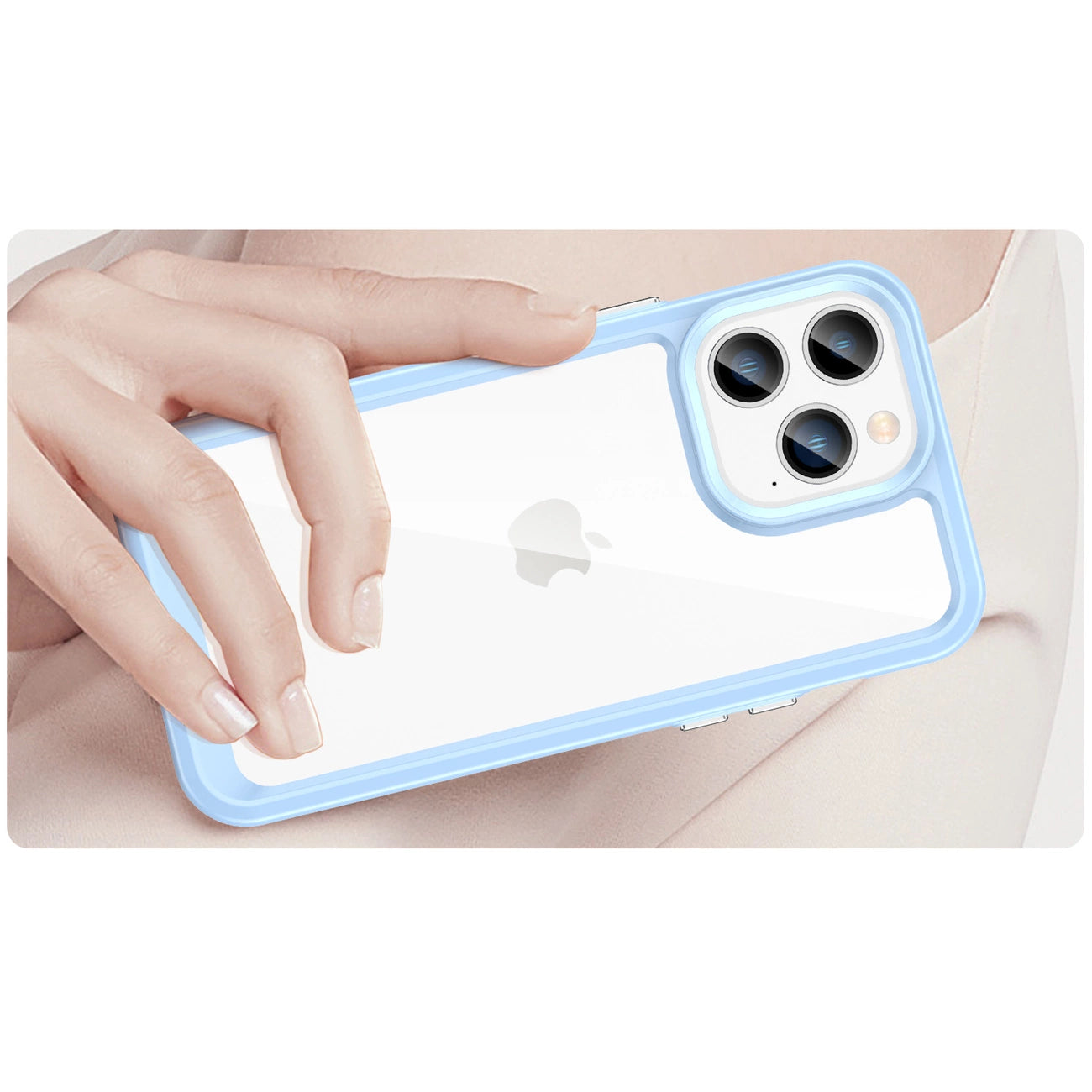 Outer Space Case iPhone 14 Pro Max hard case with a gel frame blue_3