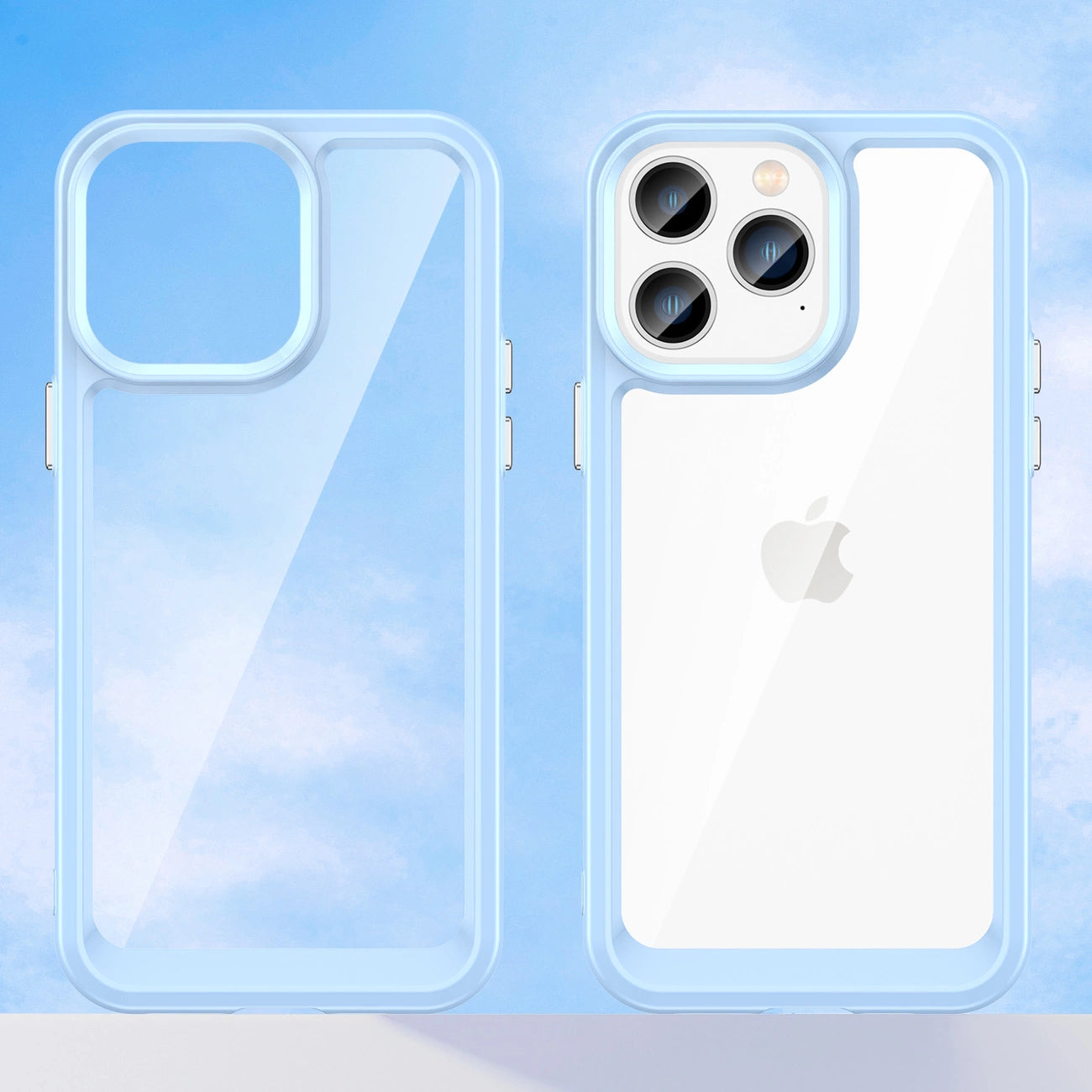 Outer Space Case iPhone 14 Pro Max hard case with a gel frame blue_7