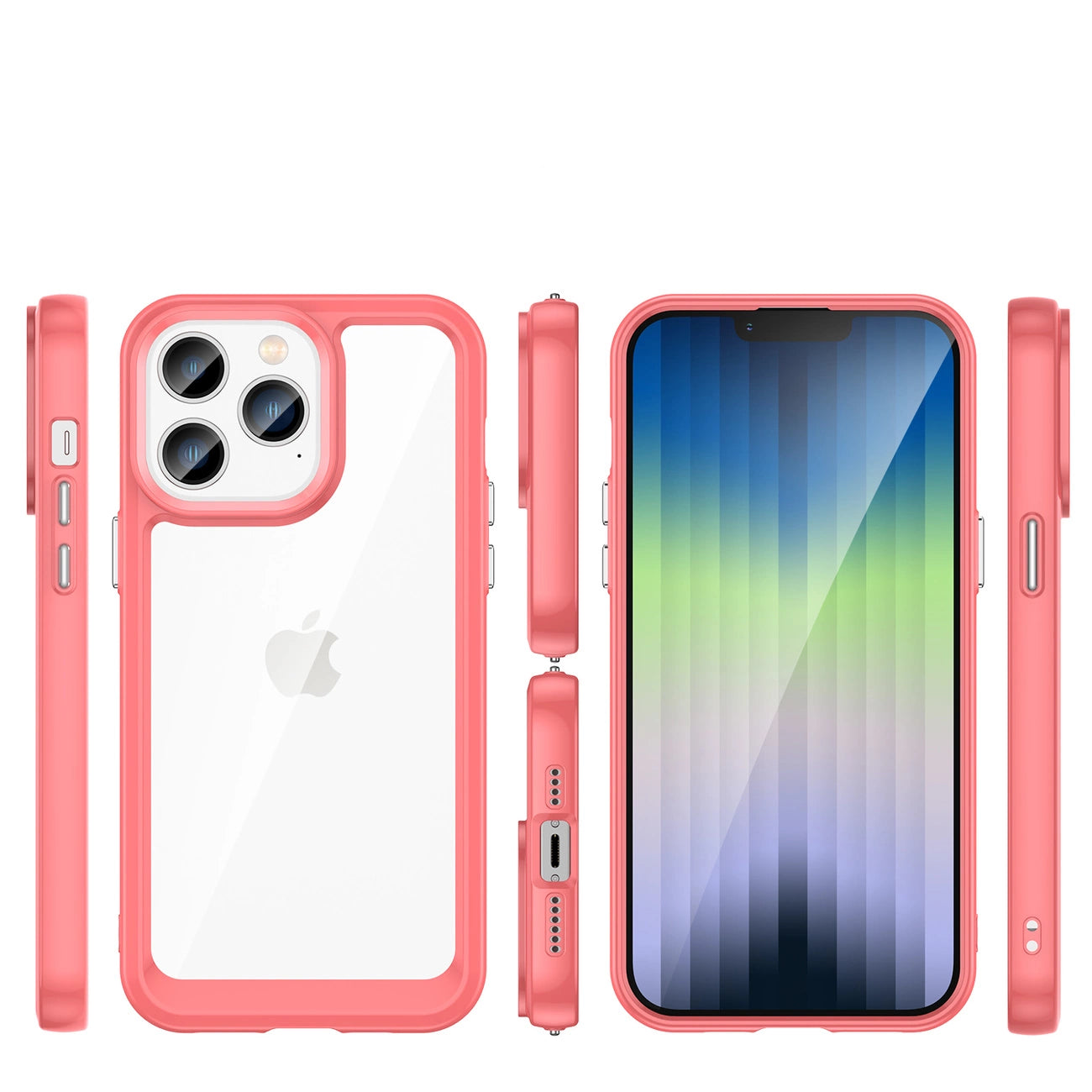 Outer Space Case iPhone 14 Pro Max hard cover with a gel frame red_1