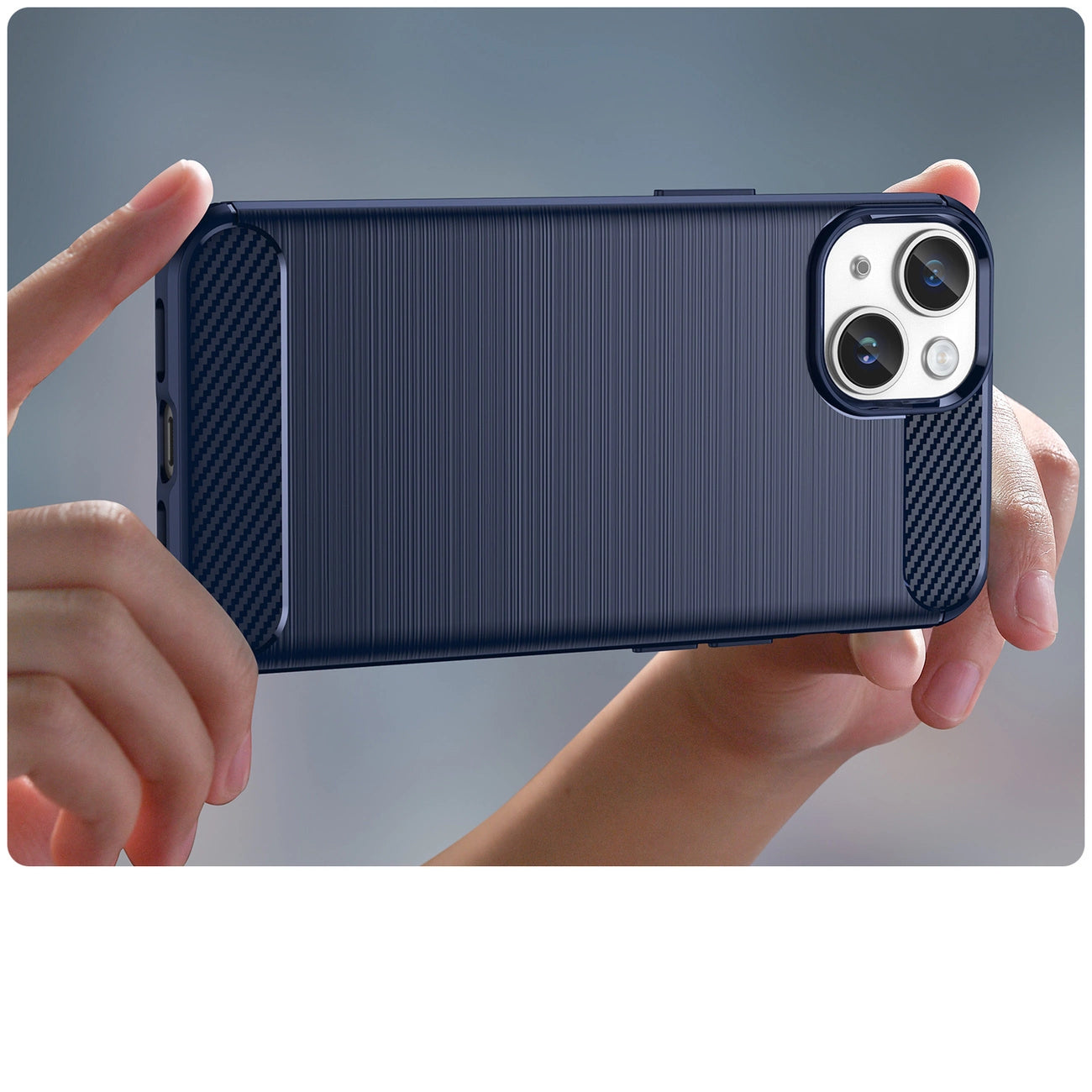 Carbon Case iPhone 14 case flexible gel back cover blue_4