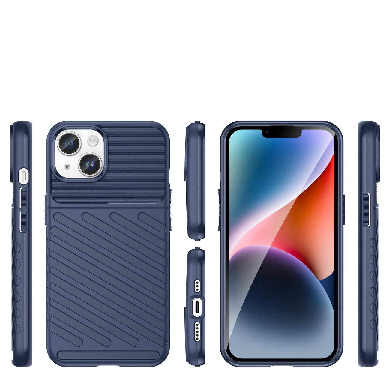 Thunder Case iPhone 14 Plus blue armored case_1