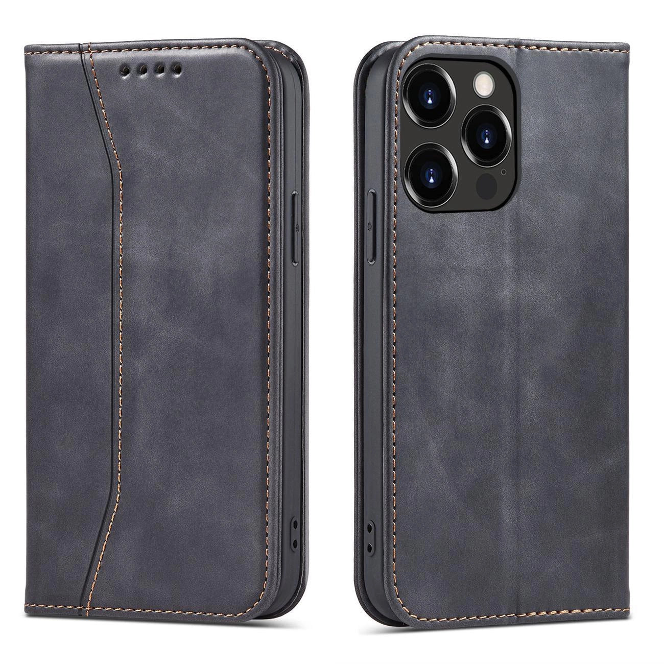 Magnet Fancy Case case for iPhone 14 Pro flip cover wallet stand black_0