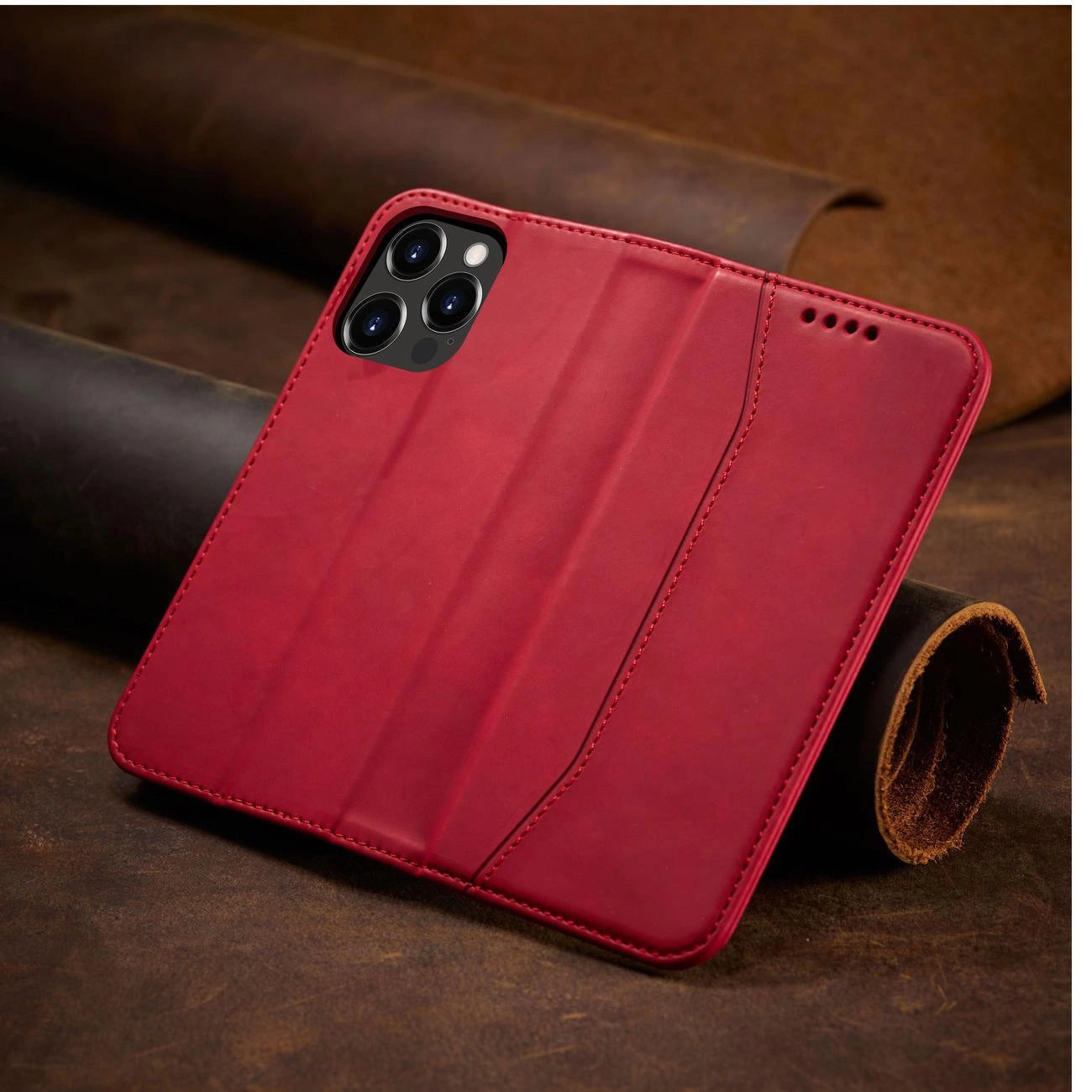 Magnet Fancy Case case for iPhone 14 Pro Max flip cover wallet stand red_8