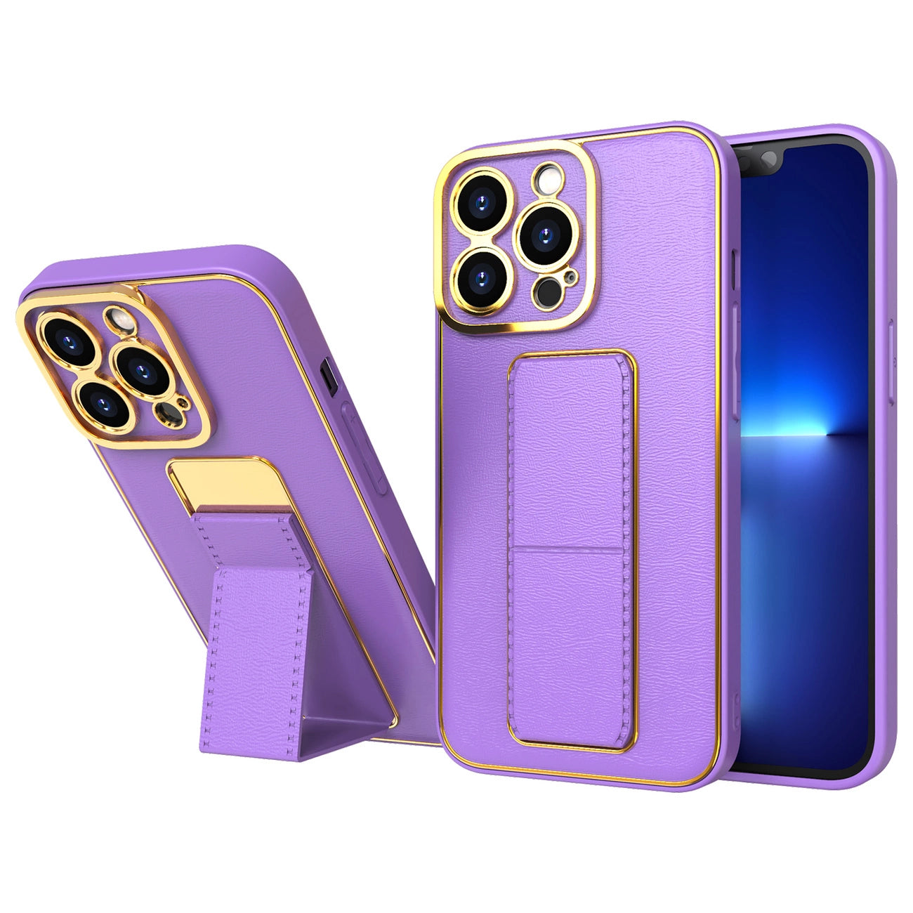 New Kickstand Case case for iPhone 12 Pro with stand purple_0