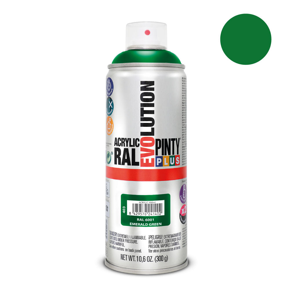 Pintura em spray pintyplus evolution 520cc ral 6001 verde esmeralda_0