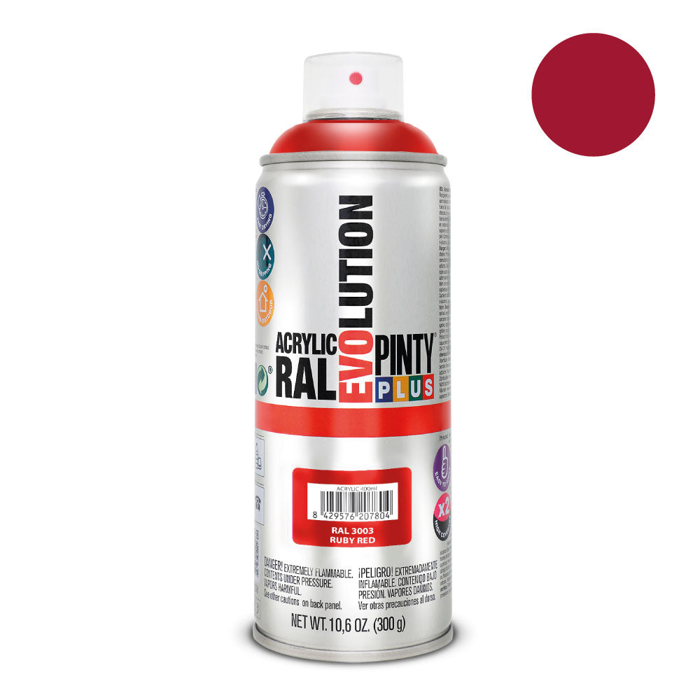 Pintura em spray pintyplus evolution 520cc ral 3003 vermelho rubÃ_0